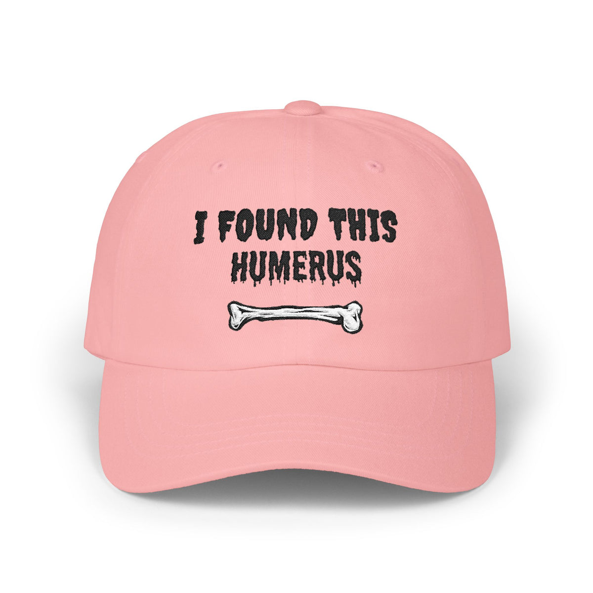 I Found This Humerus bone Dad Cap | Funny Skeleton Skull Hat | Halloween Pun