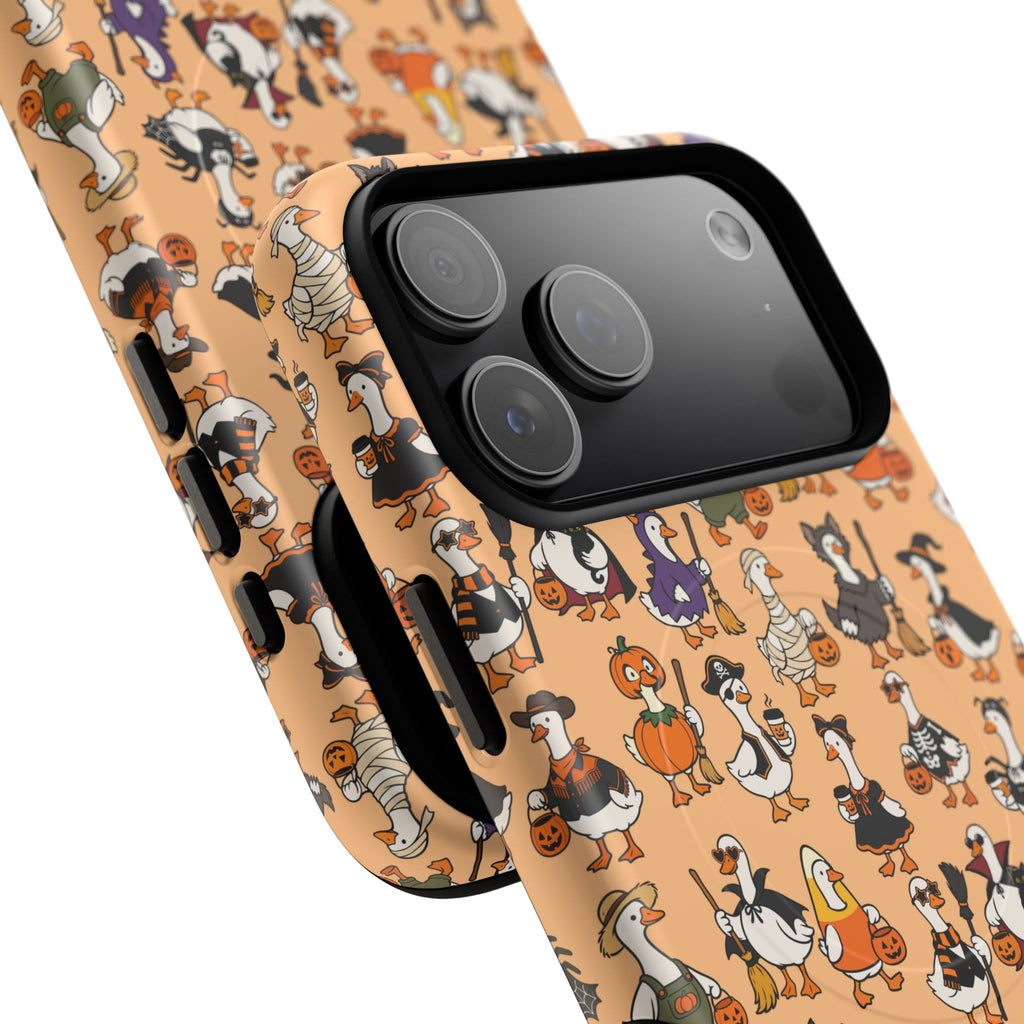 Cute Halloween Ducks phone case Orange | Tough Magnetic Case