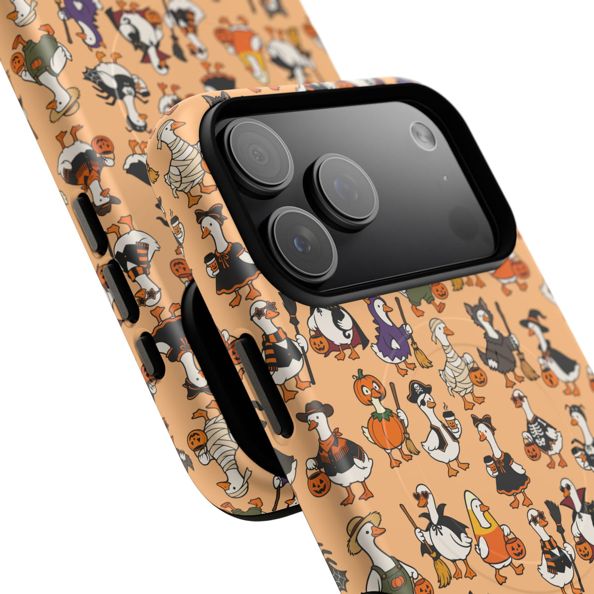 Cute Halloween Ducks phone case Orange | Tough Magnetic Case