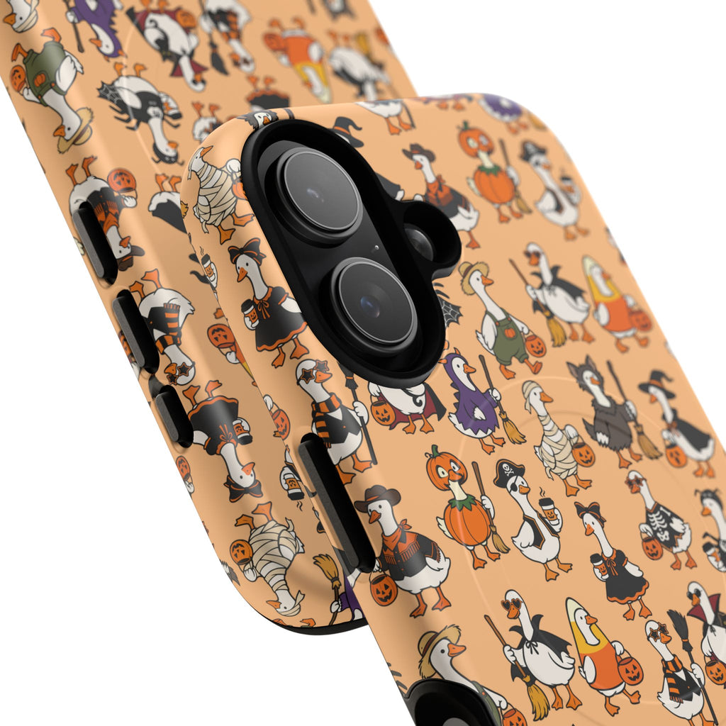 Cute Halloween Ducks phone case Orange | Tough Magnetic Case
