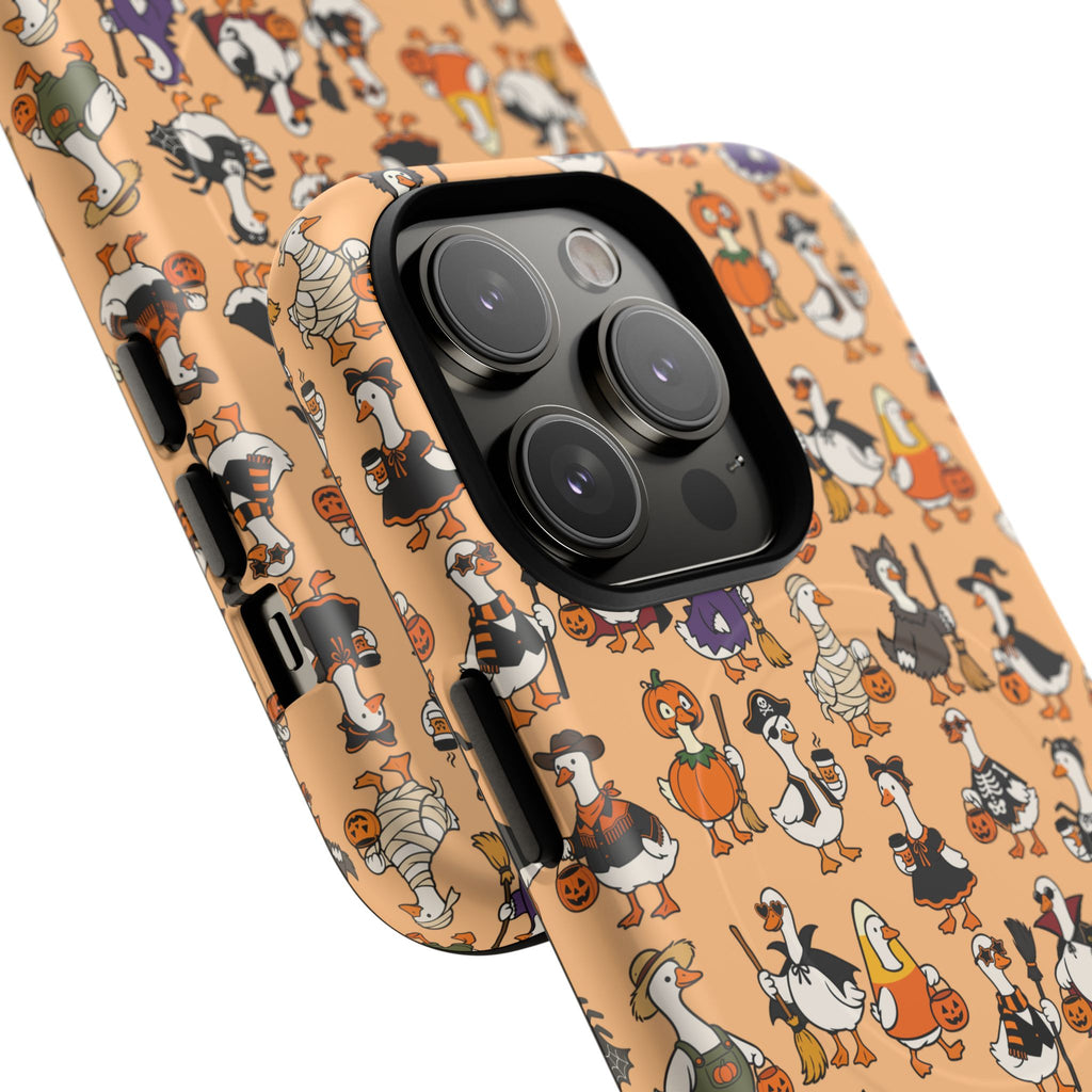 Cute Halloween Ducks phone case Orange | Tough Magnetic Case