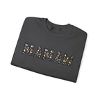 Mamaw Pumpkin Skull Halloween Sweatshirt | Grandma Embroidered Autumn Crew