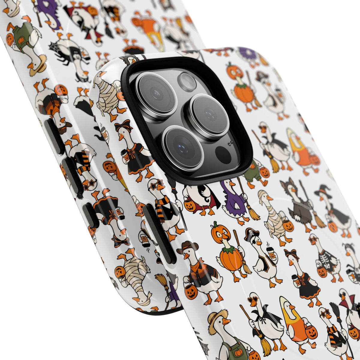 Cute Halloween Ducks phone case White| Tough Magnetic Case