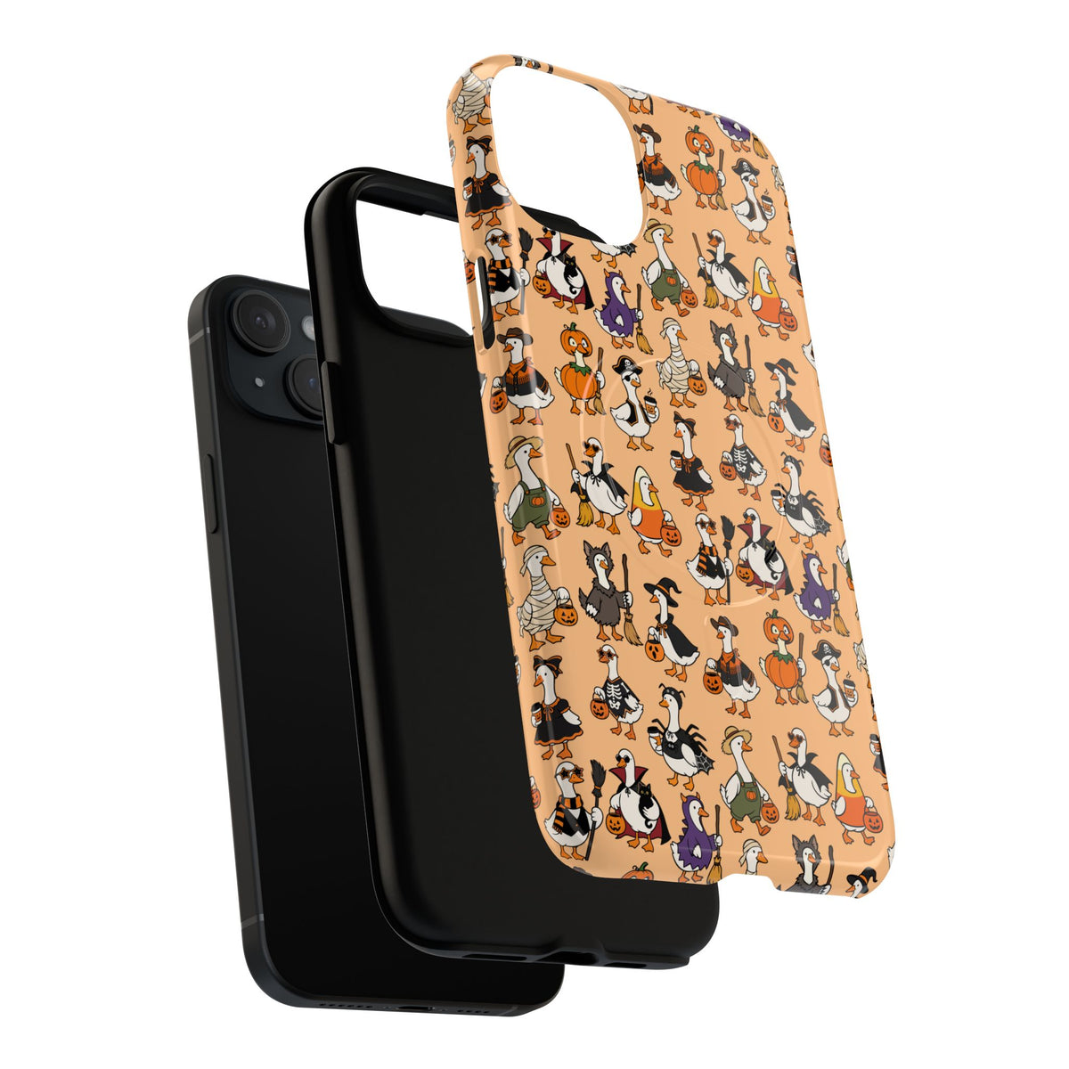 Cute Halloween Ducks phone case Orange | Tough Magnetic Case