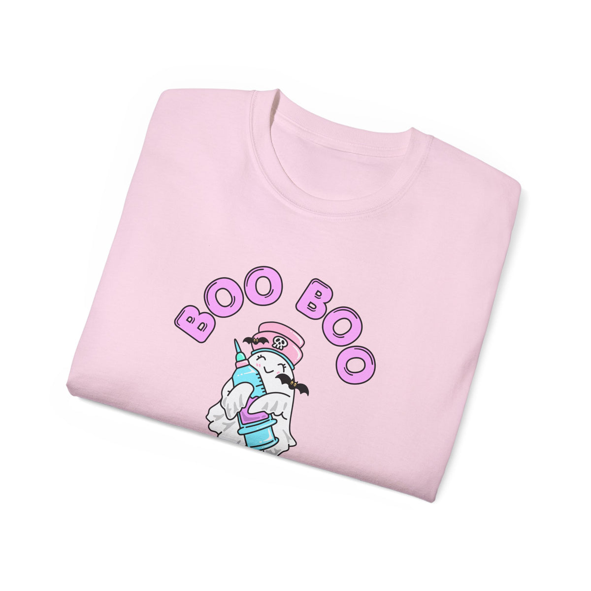 Boo Boo Crew Tee — Cute Phlebotomist Nurse RN PRN DR Ghost Nursing Pharmacy Tech Halloween T‑Shirt