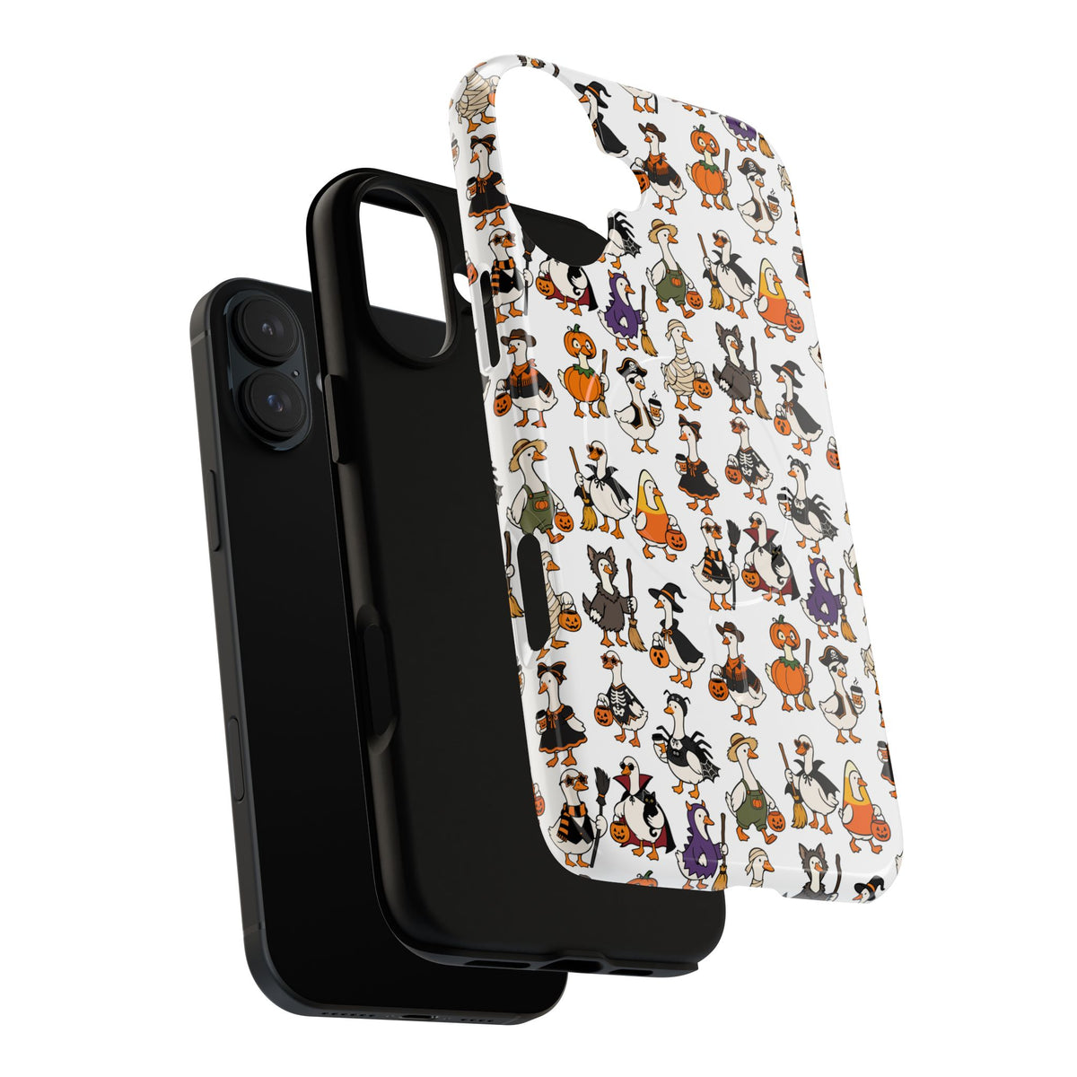 Cute Halloween Ducks phone case White| Tough Magnetic Case
