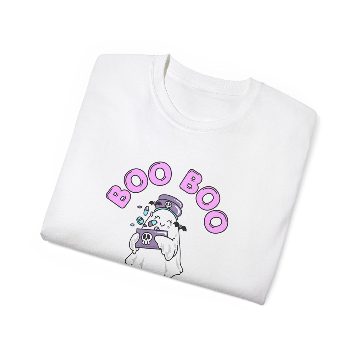 Boo Boo Crew Tee — Cute Nurse RN PRN DR Ghost Nursing Pharmacy Tech Halloween T‑Shirt