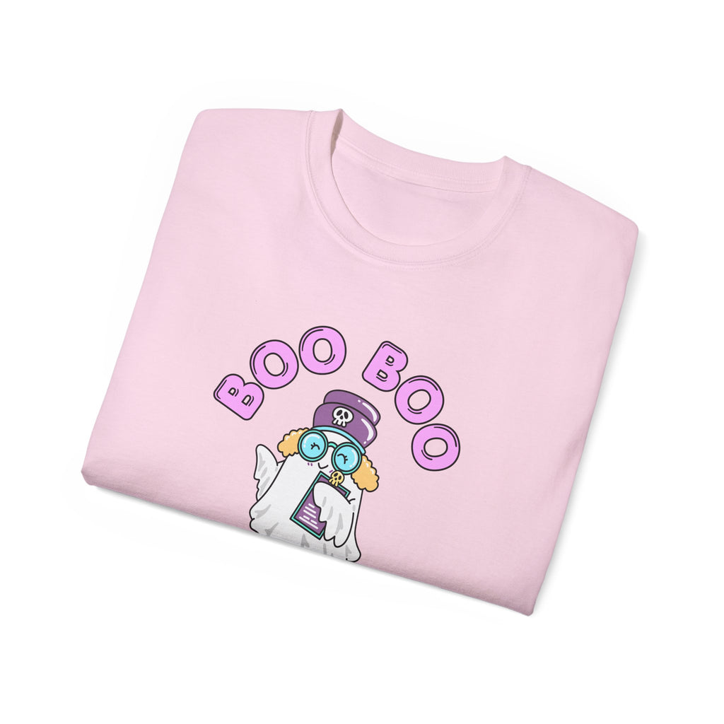 Boo Boo Crew Tee — Cute Blonde Nurse RN PRN DR Triage Ghosts Nursing Pharmacy Halloween T‑Shirt