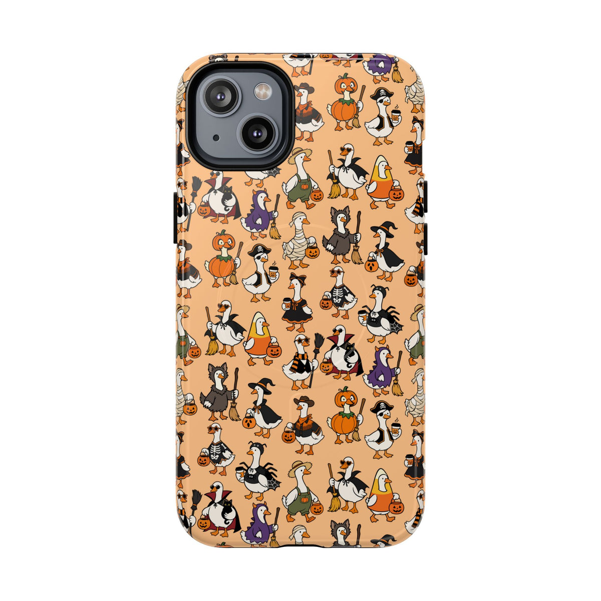 Cute Halloween Ducks phone case Orange | Tough Magnetic Case