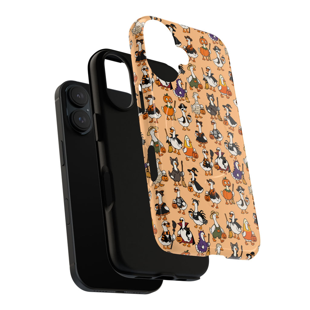 Cute Halloween Ducks phone case Orange | Tough Magnetic Case