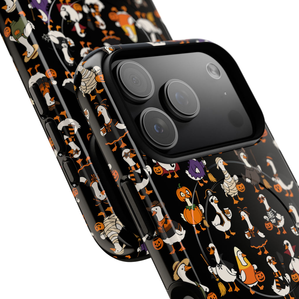 Cute Halloween Ducks phone case Black | Tough Magnetic Case