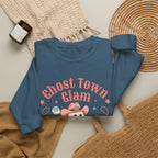 Crewneck Sweatshirt — “Ghost Town Glam” Cute Western Cowboy Cowgirl Ghost Halloween Pullover