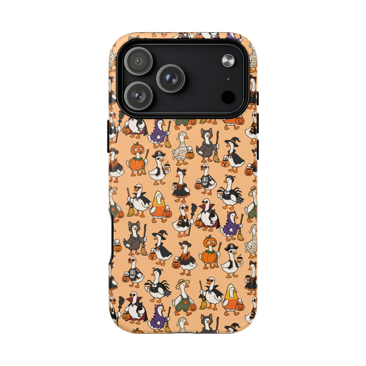 Cute Halloween Ducks phone case Orange | Tough Magnetic Case