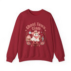 Crewneck Sweatshirt — “Ghost Town Glam” Cute Western Cowboy Cowgirl Ghost Halloween Pullover