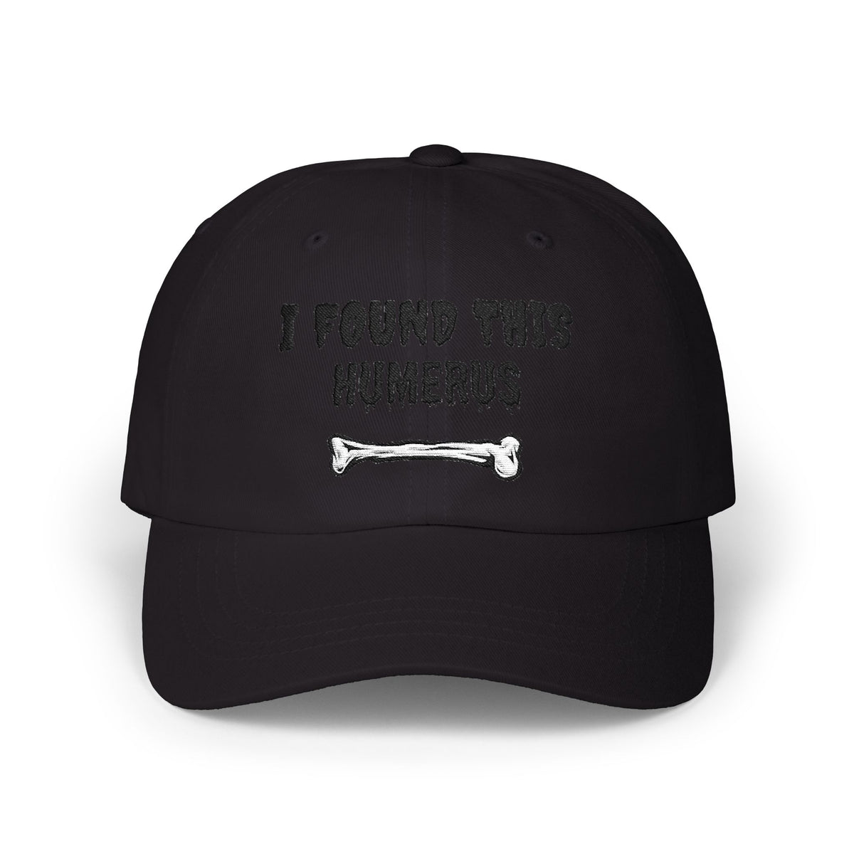 I Found This Humerus bone Dad Cap | Funny Skeleton Skull Hat | Halloween Pun