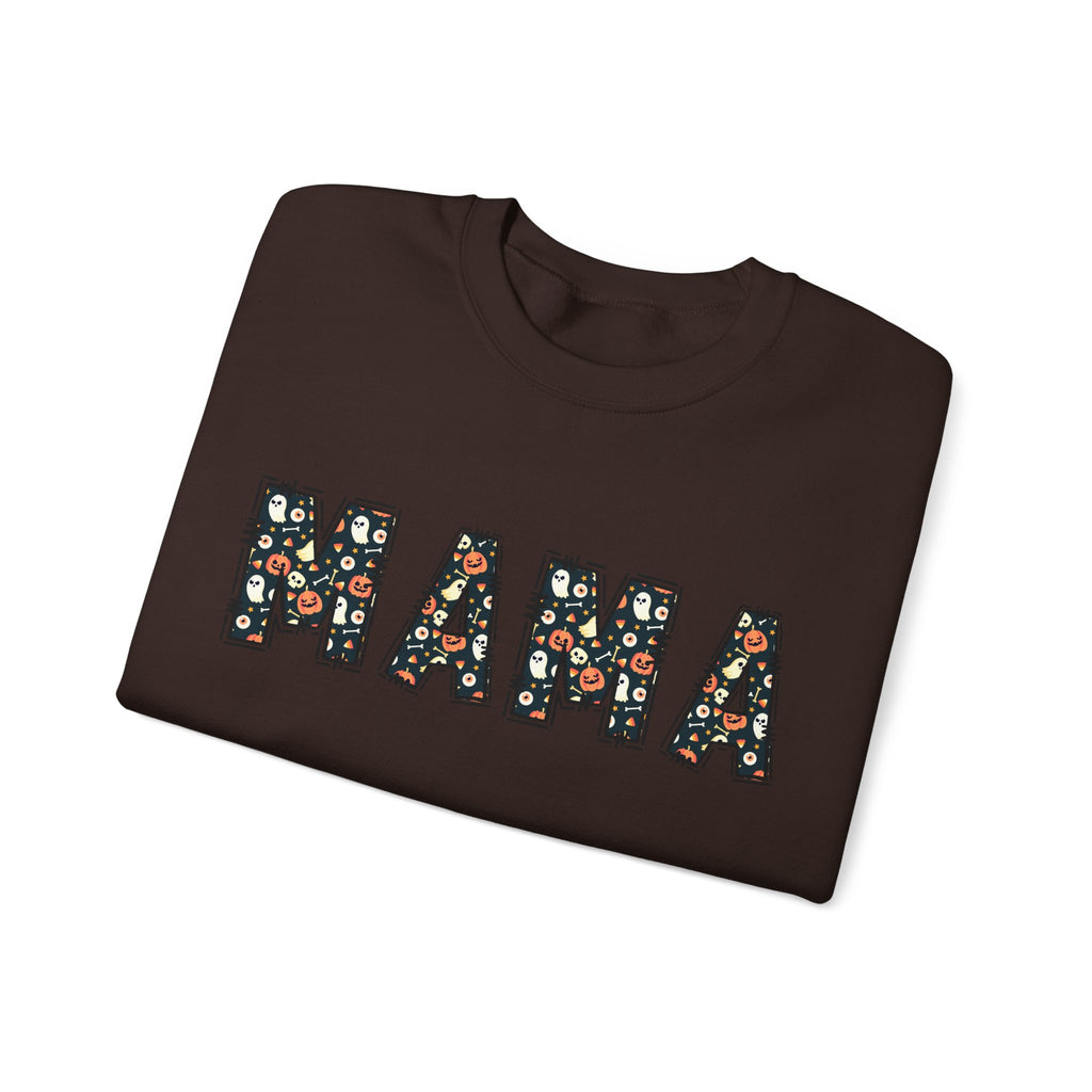 Halloween MAMA sweatshirt | Pumpkin ghost skull lettering crewneck