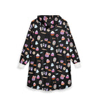 Cute Halloween Treats Hooded Blanket | Ghosts, Candy, Cupcakes Pattern