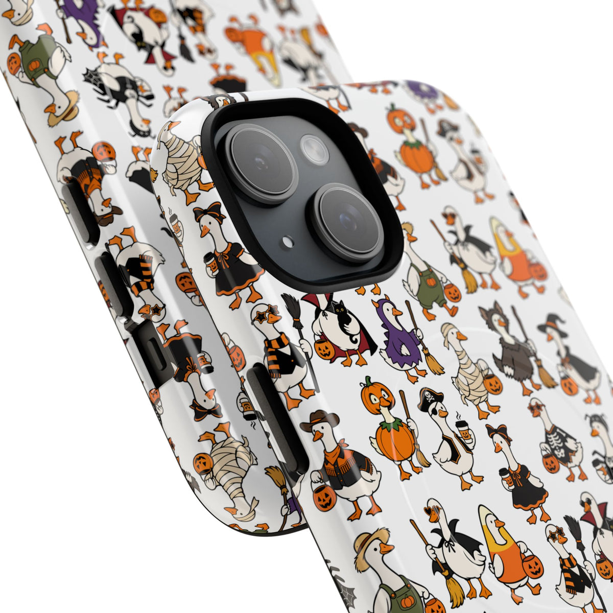 Cute Halloween Ducks phone case White| Tough Magnetic Case