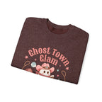 Crewneck Sweatshirt — “Ghost Town Glam” Cute Western Cowboy Cowgirl Ghost Halloween Pullover