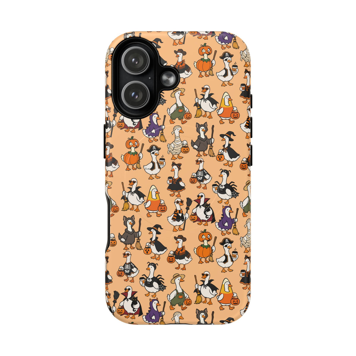 Cute Halloween Ducks phone case Orange | Tough Magnetic Case