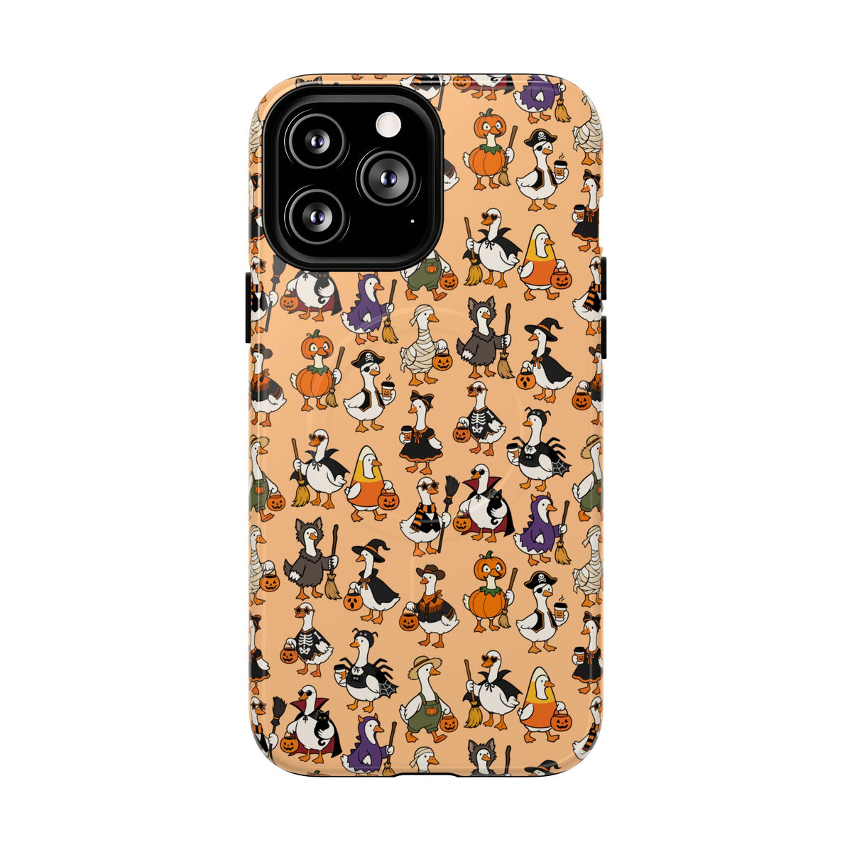 Cute Halloween Ducks phone case Orange | Tough Magnetic Case