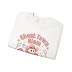 Crewneck Sweatshirt — “Ghost Town Glam” Cute Western Cowboy Cowgirl Ghost Halloween Pullover