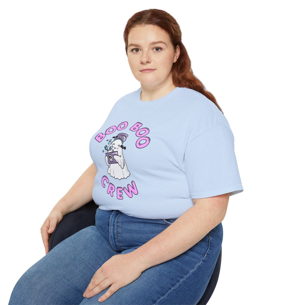 Boo Boo Crew Tee — Cute Nurse RN PRN DR Ghost Nursing Pharmacy Tech Halloween T‑Shirt