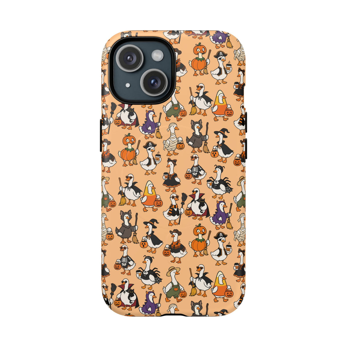 Cute Halloween Ducks phone case Orange | Tough Magnetic Case