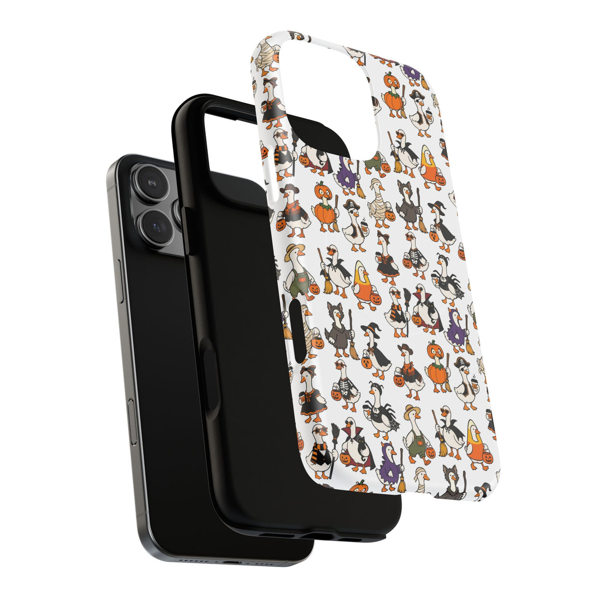 Cute Halloween Ducks phone case White| Tough Magnetic Case