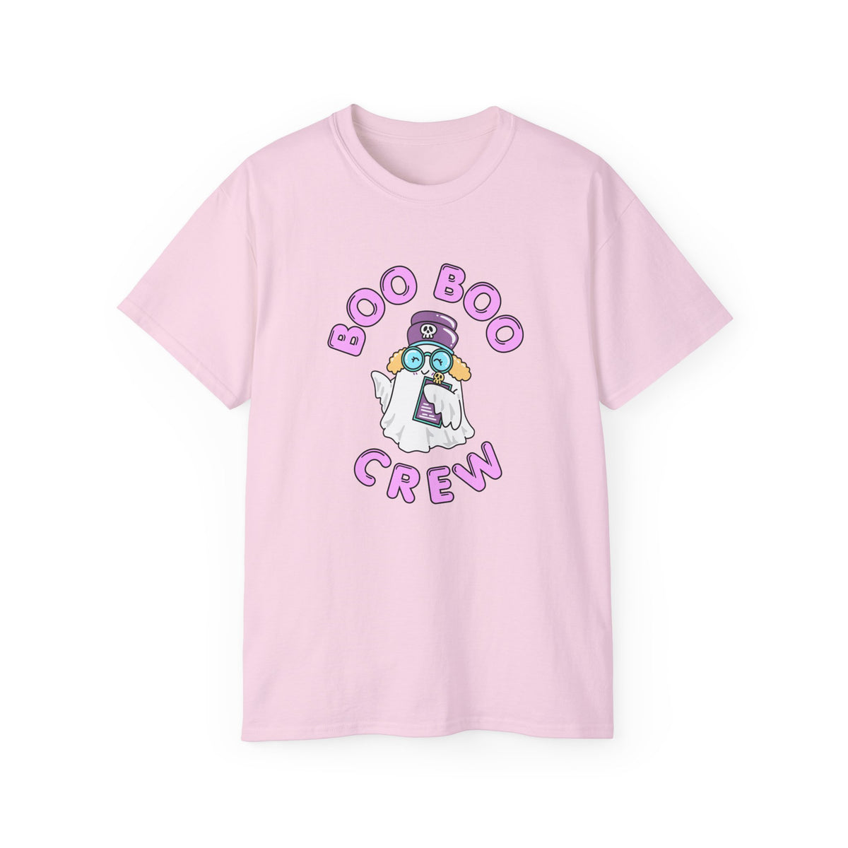 Boo Boo Crew Tee — Cute Blonde Nurse RN PRN DR Triage Ghosts Nursing Pharmacy Halloween T‑Shirt