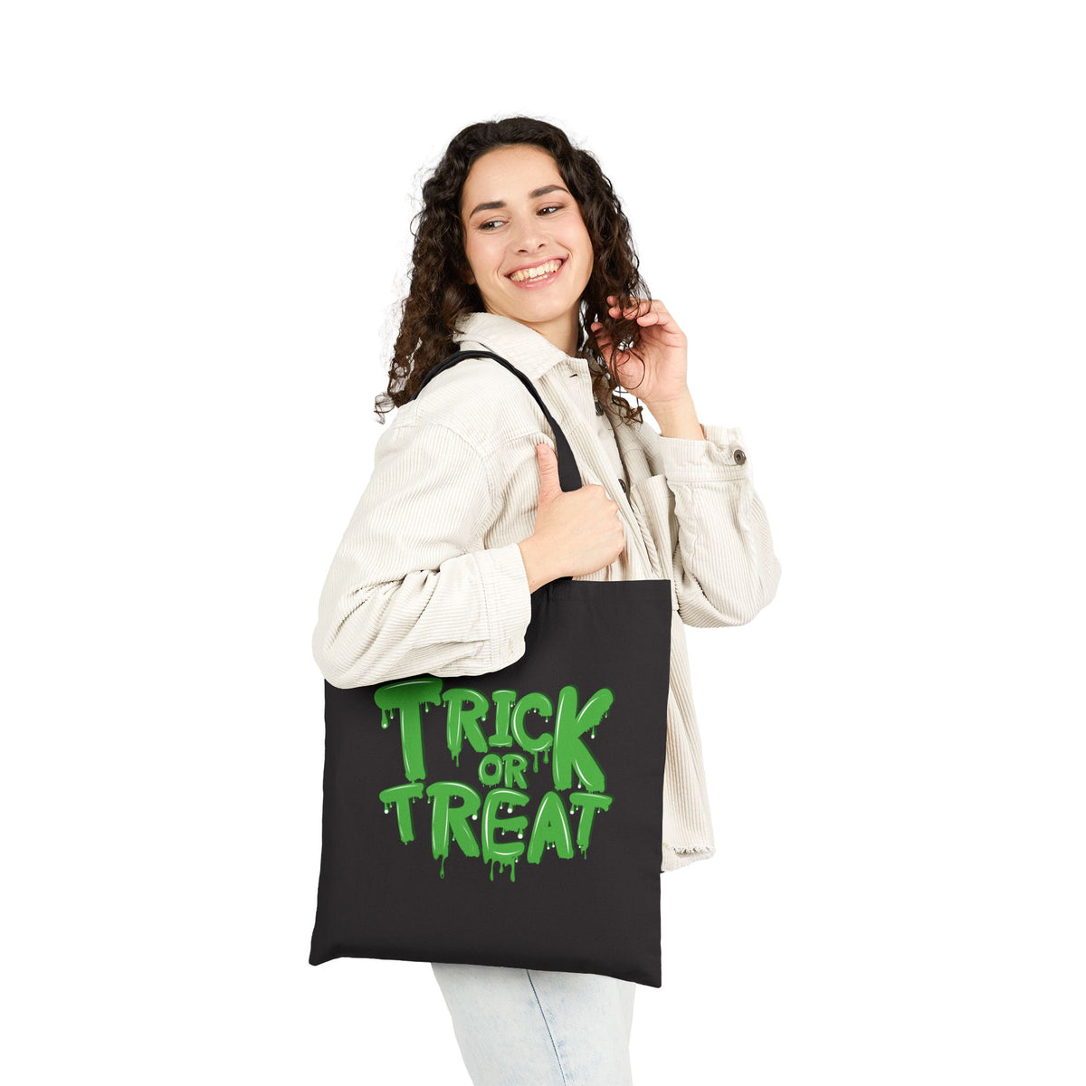 Trick or Treat Canvas Tote — Halloween Candy Bag