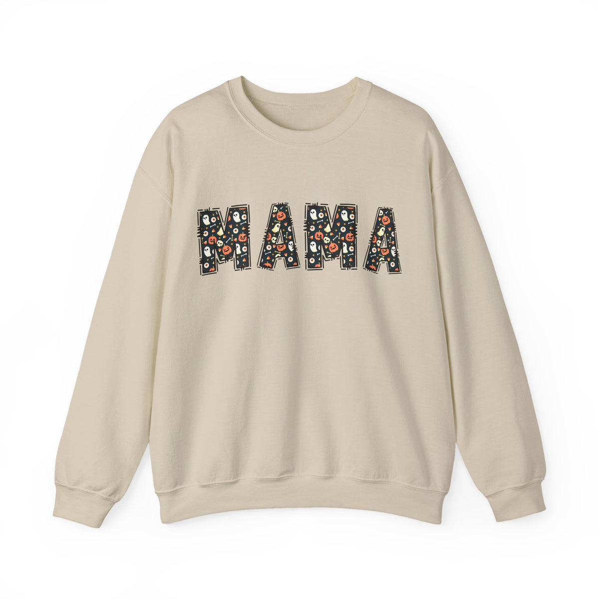 Halloween MAMA sweatshirt | Pumpkin ghost skull lettering crewneck