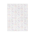 Kawaii Halloween Pattern Velveteen Microfiber Blanket | Pastel Halloween Neon Ghosts Bats Pumpkin Skull