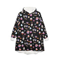 Cute Halloween Treats Hooded Blanket | Ghosts, Candy, Cupcakes Pattern