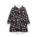 Cute Halloween Treats Hooded Blanket | Ghosts, Candy, Cupcakes Pattern