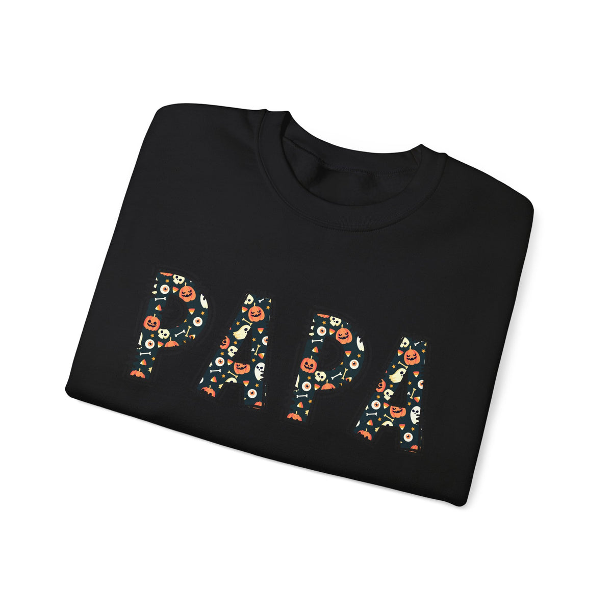 Papa Pumpkin Skull Halloween Sweatshirt | Dad Father Grandpa Grandfather Autumn Crew Halloween Sweater