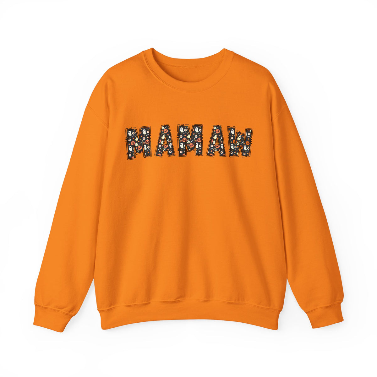 Mamaw Pumpkin Skull Halloween Sweatshirt | Grandma Embroidered Autumn Crew