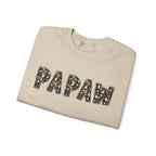 Papaw Pumpkin Skull Halloween Sweatshirt | Grandpa Autumn Crew Halloween Sweater