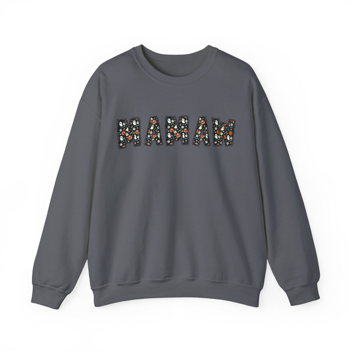 Mamaw Pumpkin Skull Halloween Sweatshirt | Grandma Embroidered Autumn Crew