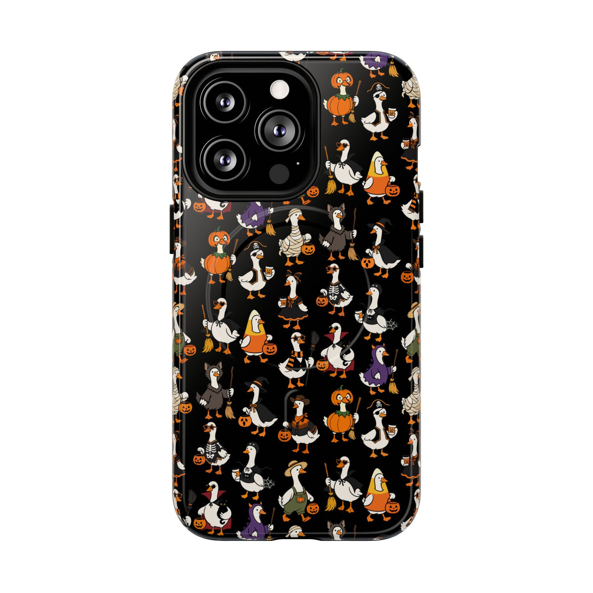 Cute Halloween Ducks phone case Black | Tough Magnetic Case