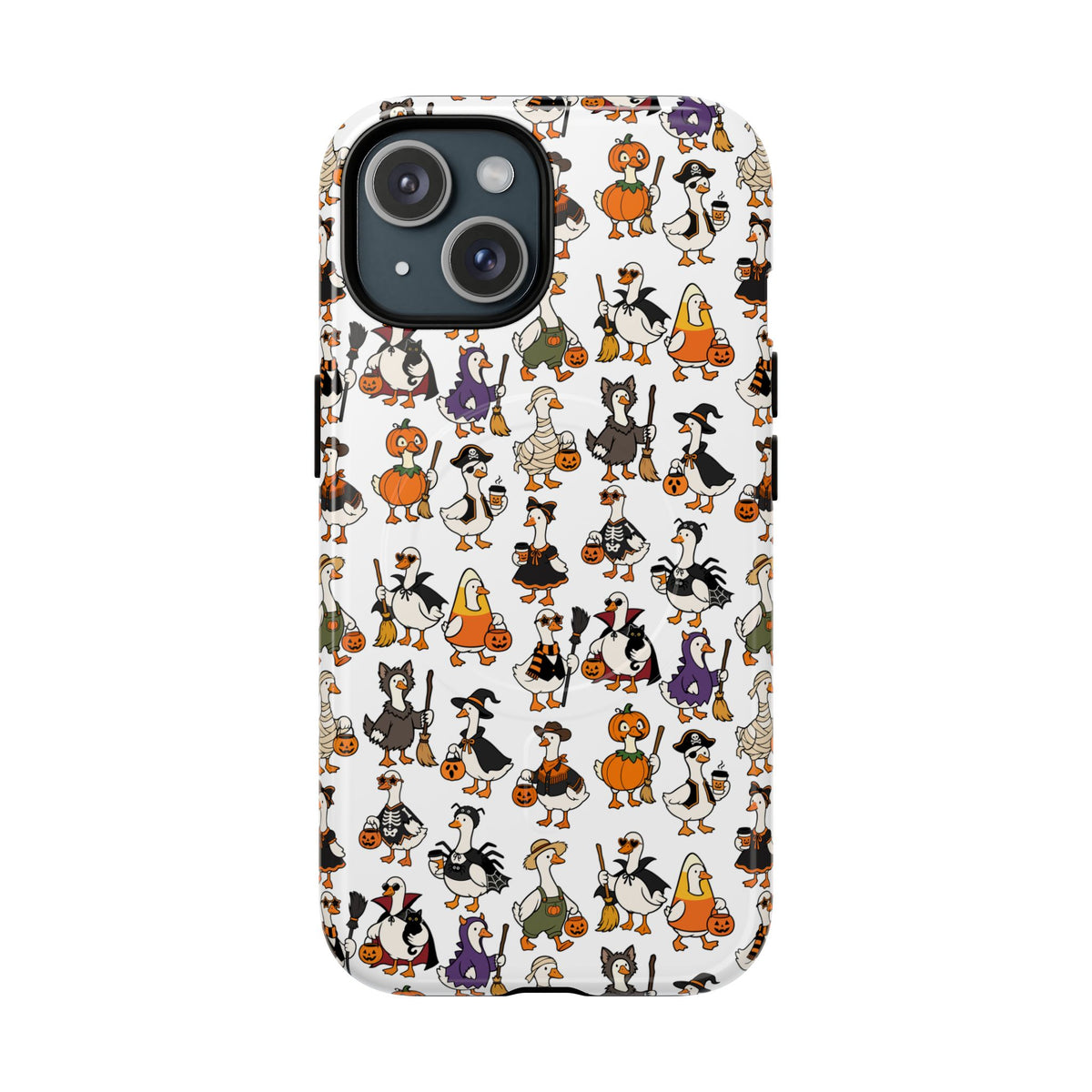 Cute Halloween Ducks phone case White| Tough Magnetic Case