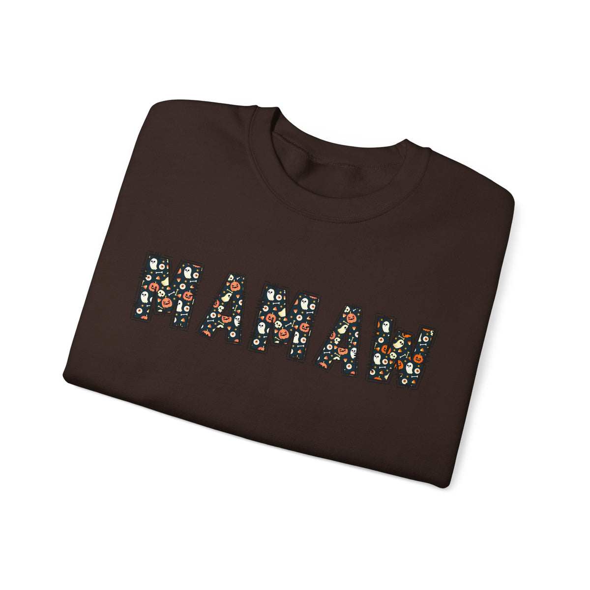 Mamaw Pumpkin Skull Halloween Sweatshirt | Grandma Embroidered Autumn Crew