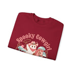 Crewneck Sweatshirt — “Spooky Cowgirl” Cute Western Cowboy Cowgirl Ghost Halloween Pullover
