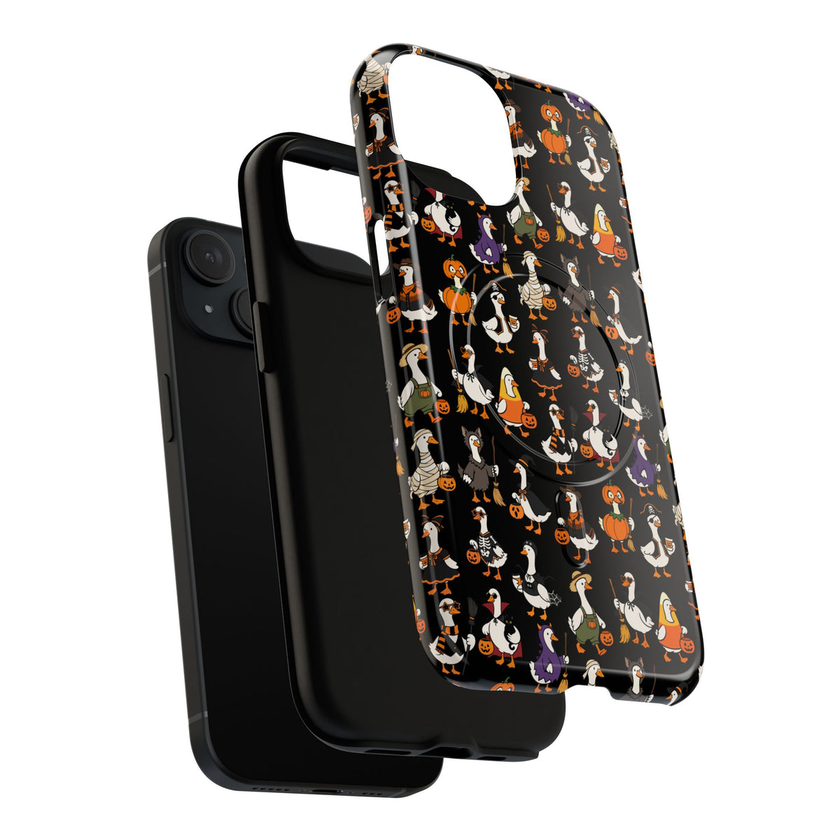 Cute Halloween Ducks phone case Black | Tough Magnetic Case