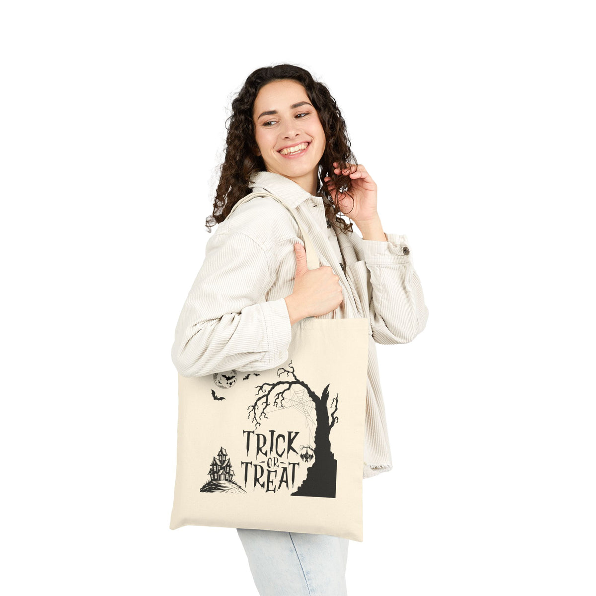 Trick or Treat Halloween Candy Canvas Tote Bag
