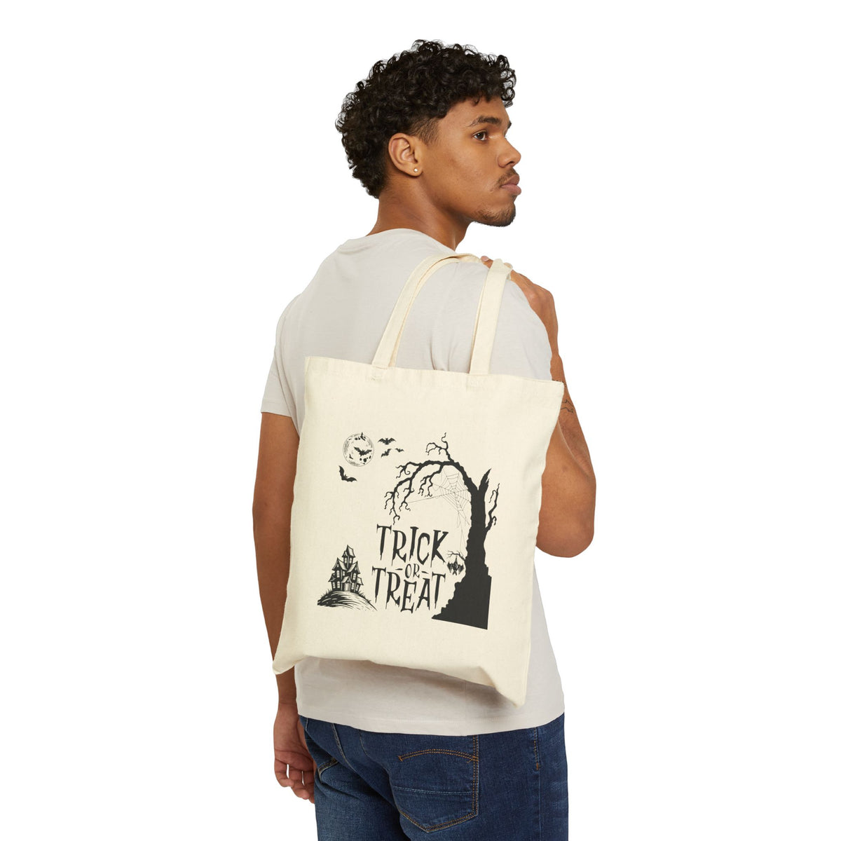 Trick or Treat Halloween Candy Canvas Tote Bag
