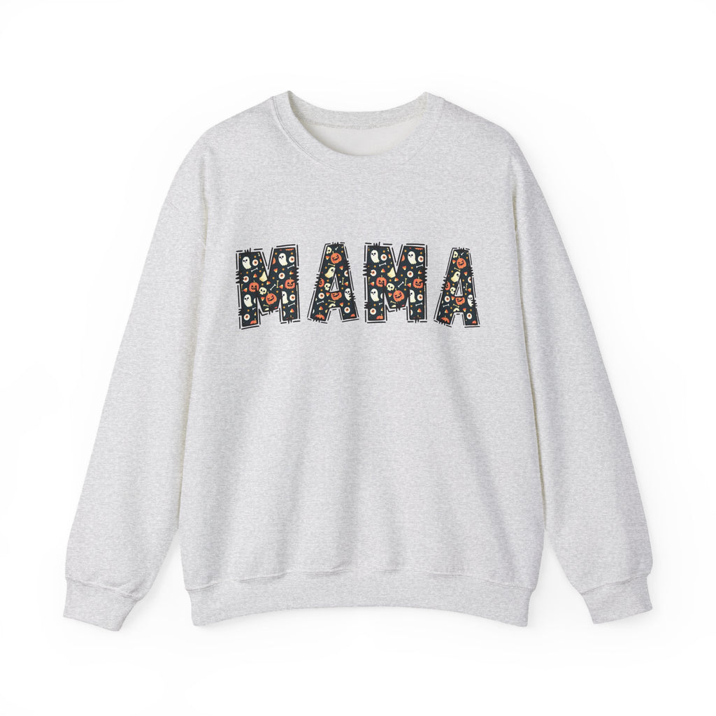 Halloween MAMA sweatshirt | Pumpkin ghost skull lettering crewneck