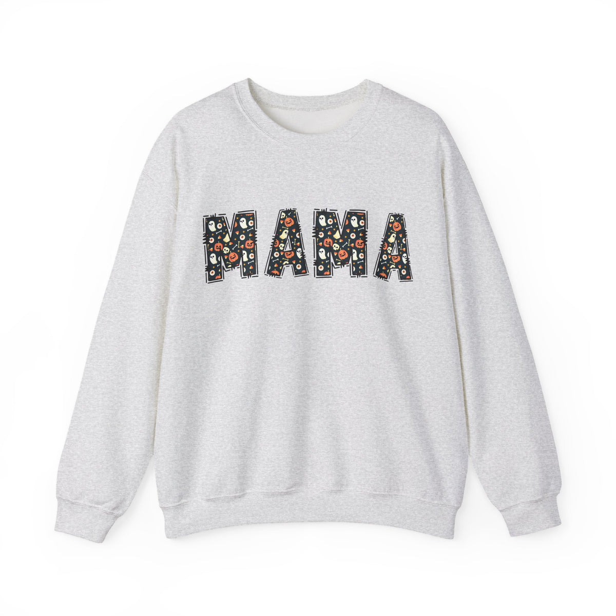 Halloween MAMA sweatshirt | Pumpkin ghost skull lettering crewneck