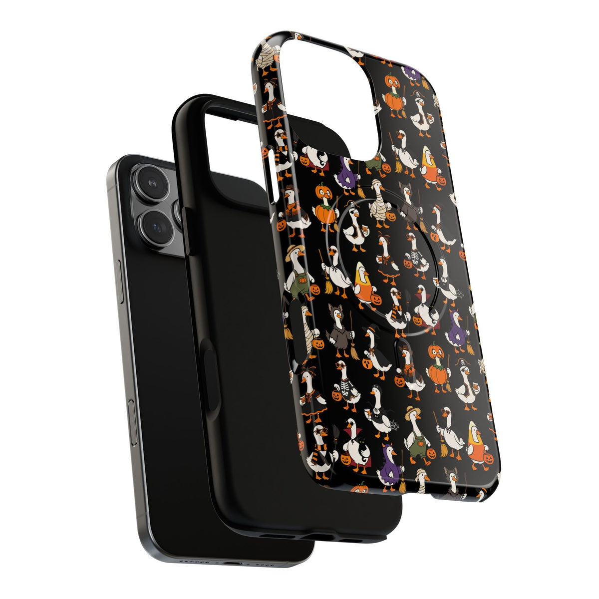 Cute Halloween Ducks phone case Black | Tough Magnetic Case