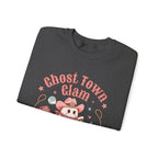 Crewneck Sweatshirt — “Ghost Town Glam” Cute Western Cowboy Cowgirl Ghost Halloween Pullover
